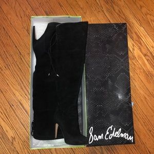 Sam Edelman Black Boot Heels